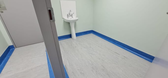 Chris Hani Baragwanath Academic Hospital, vinyl flooring installation by Polyflor, Gauteng