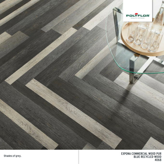 Shades of grey vinyl flooring design