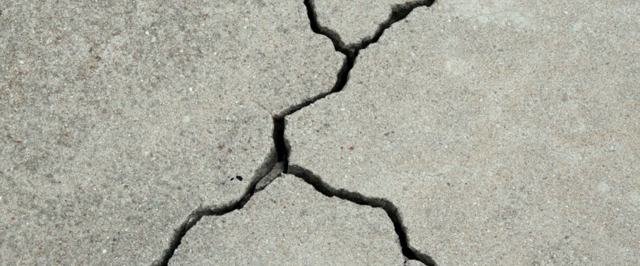 A crack on the ground; vinyl installation challenges